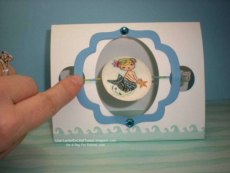 Merbaby/fishies Spindle Card