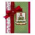 Christmas Tree Card with Ribbon and Card Stock Sticker