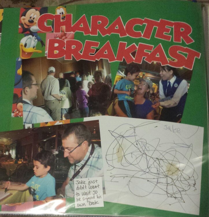 Character Breakfast -Disney Cruise 2013