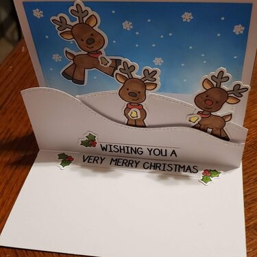 Reindeer pop up card