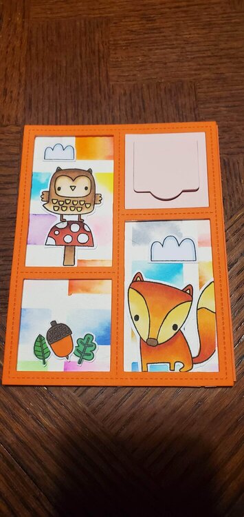 foxy owl card