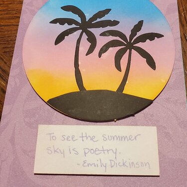 Palm Tree sunset card
