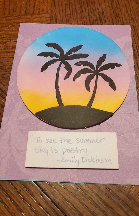 Palm Tree sunset card