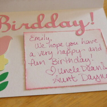 Happy Birdday card - inside