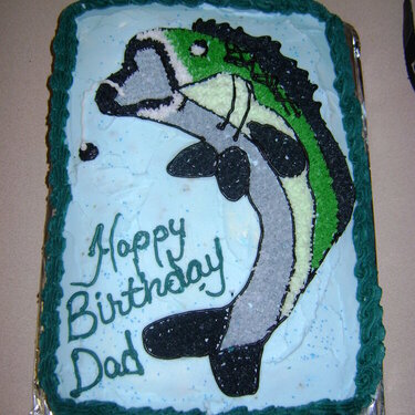 fishing dad&#039;s cake