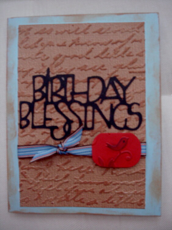Birthday blessings card