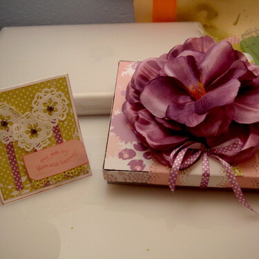birthday card &amp; altered jewelry gift box