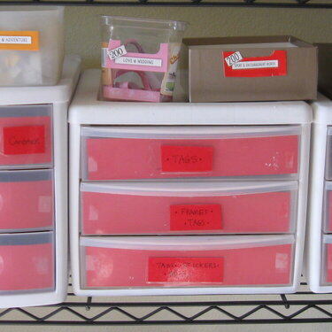 Storage for small cardstock, alpha stickers, and more!