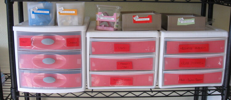 Storage for small cardstock, alpha stickers, and more!