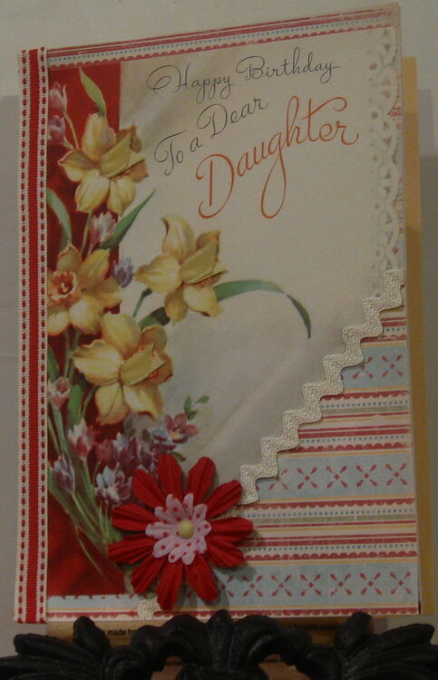 Dear daughter vintage card