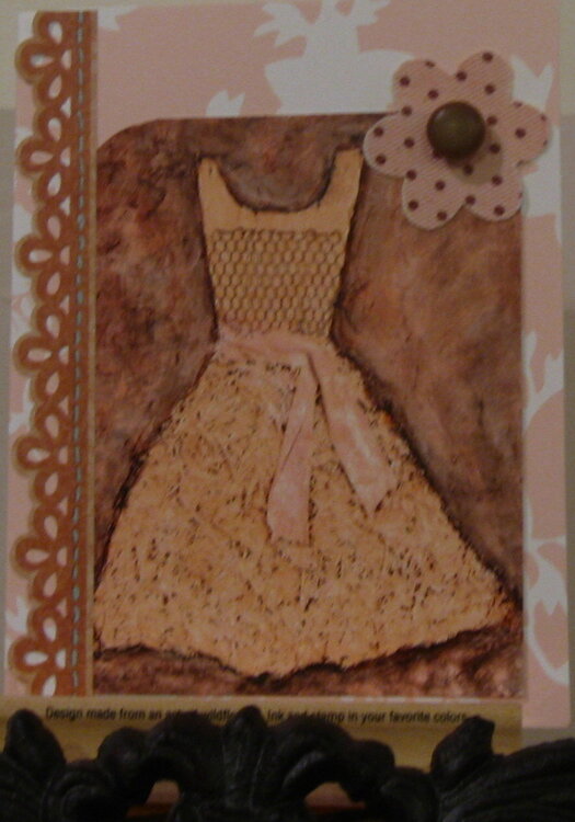 vintage dress card