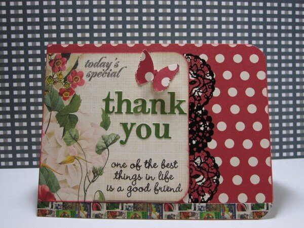Thank you card for friend