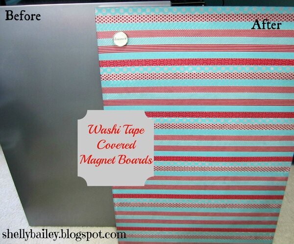 Washi Tape Covered Magnet Boards