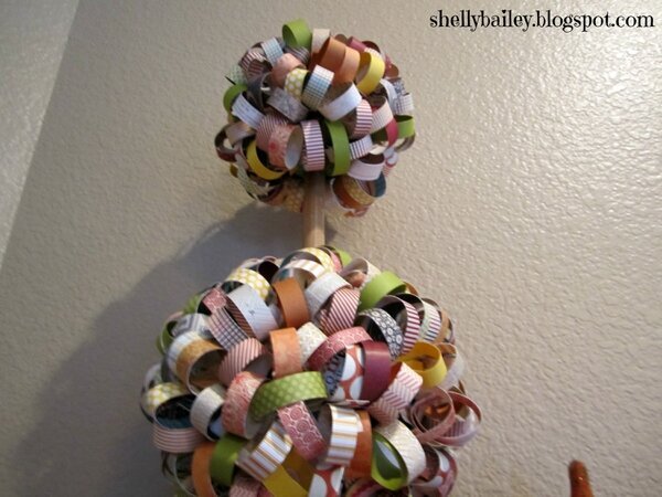 Fall Curly Paper Topiary