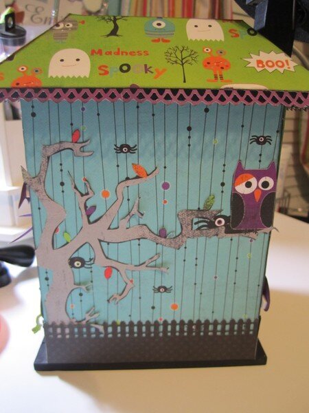 Altered Wooden Bird House for Halloween
