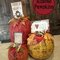 Altered Craft Pumpkins with Canvas and Stamps