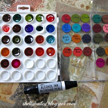Alcohol Ink Pallet and Mixed Media PL cards