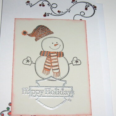 Blank Christmas Card   &quot;Harley Davidson&quot;