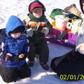 2009 lions  Ice Fishing Contest ( Jr.on the left,  Riley in the middle, and Mommy my daughter, TiaLee on the right