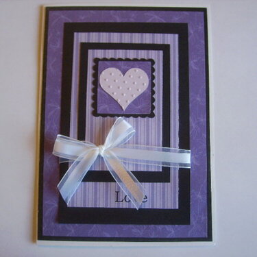 Purple wedding card