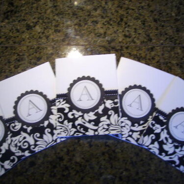 Monogram note cards