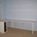 Painted desk and shelves