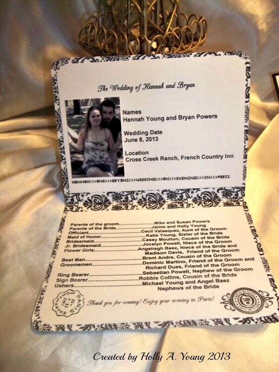 Wedding Passport (inside)