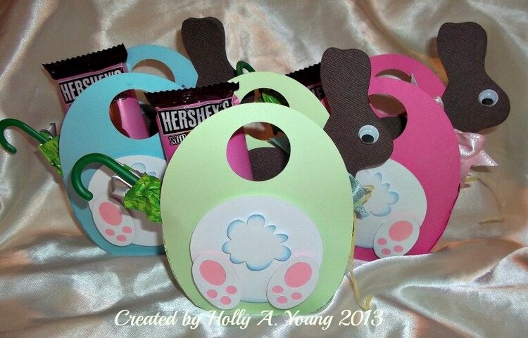 Egg totes with chocolate bunny cards
