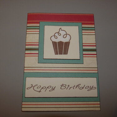 &quot;Happy Birthday Cupcake&quot; Card-Gender Neutral