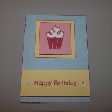 &quot;Happy Birthday Cupcake&quot; Card 1