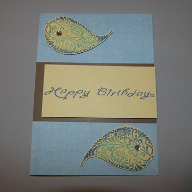 &quot;Paisley Happy Birthday&quot; Card