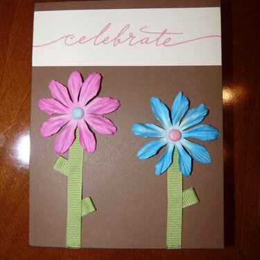 Celebrate with Flowers Birthday Card