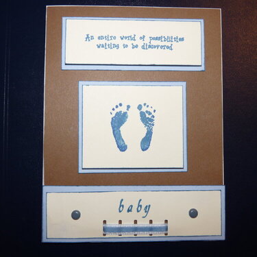 Baby Shower &quot;Boy Footprints&quot; Card