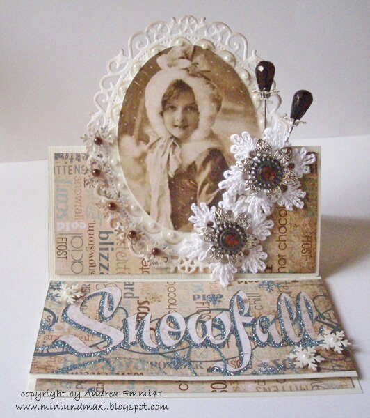 Vintage Easel-Wintercard