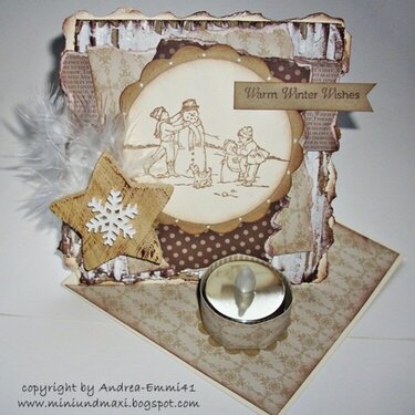 Winter-Twisted-Easel-Card with elektric Tealight
