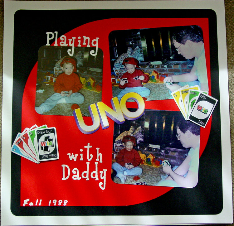 Playing UNO with Daddy