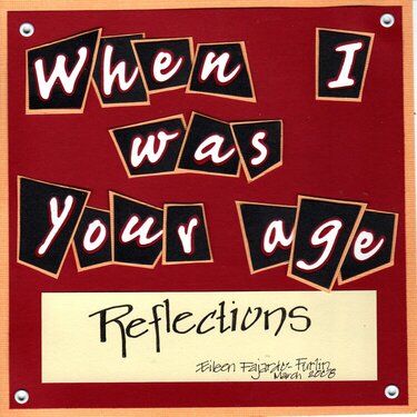 When I Was Your Age Cover