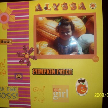 Alyssa at the pumpkin patch