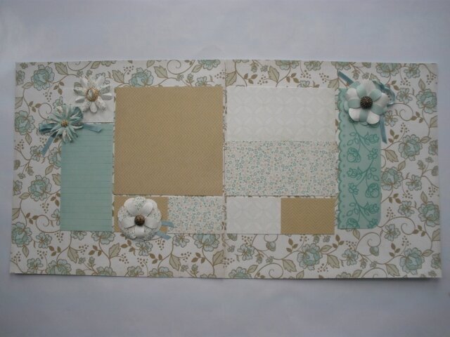 Hand Made Flowers on Two-Page Layout