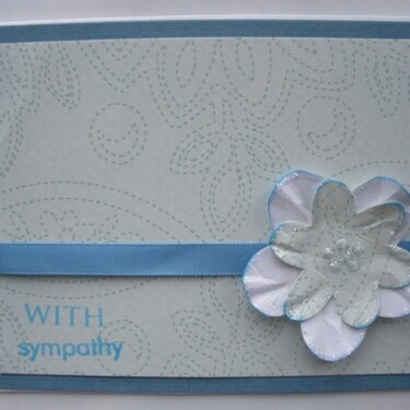Glittery Flower Sympathy Card
