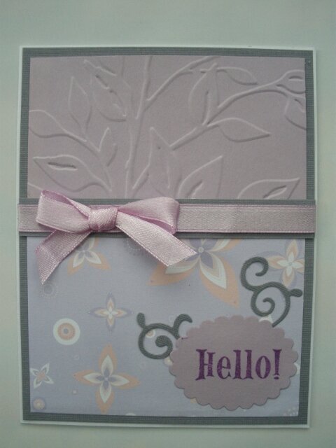 Embossed Hello Card