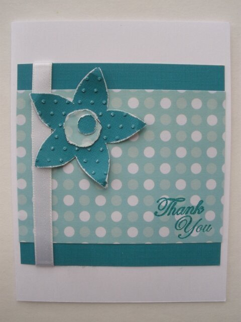Embossed Flower Thank You