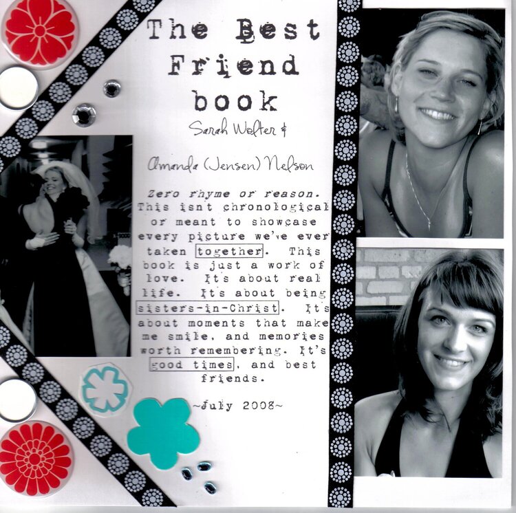 Best Friend Book ~ Cover Page