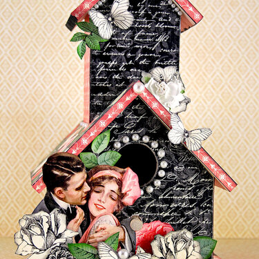 Graphic 45 - Mon Amour Altered Birdhouse