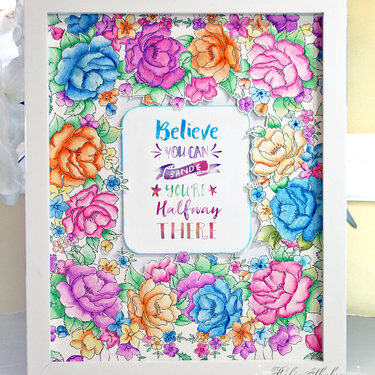 Believe You Can Watercolor Coloring Book Page