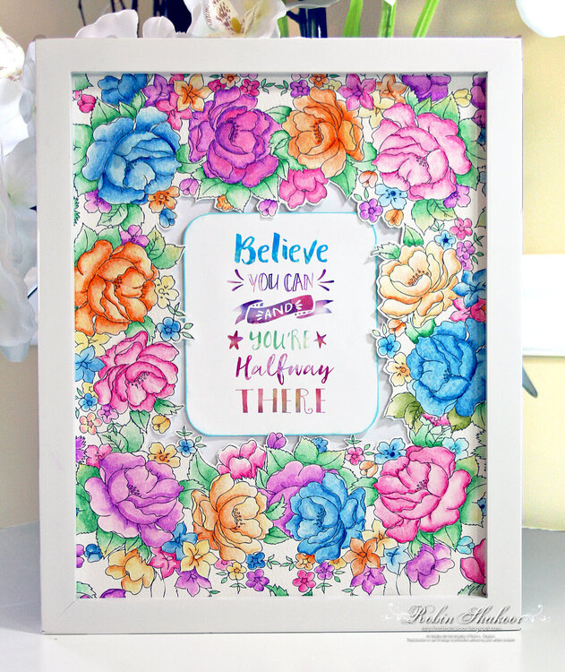 Believe You Can Watercolor Coloring Book Page