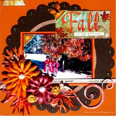 Falling Leaves *Fall Colors Cardstock Challenge*