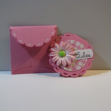 2 inch gift tag with envelope