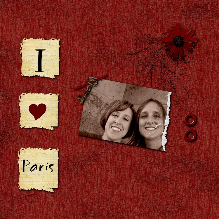 Cover of I LOVE PARIS digital Scrapbook