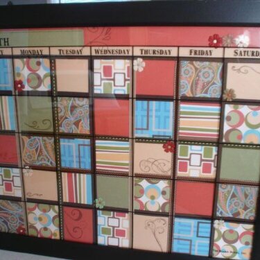 Altered Wipe Board Calendar